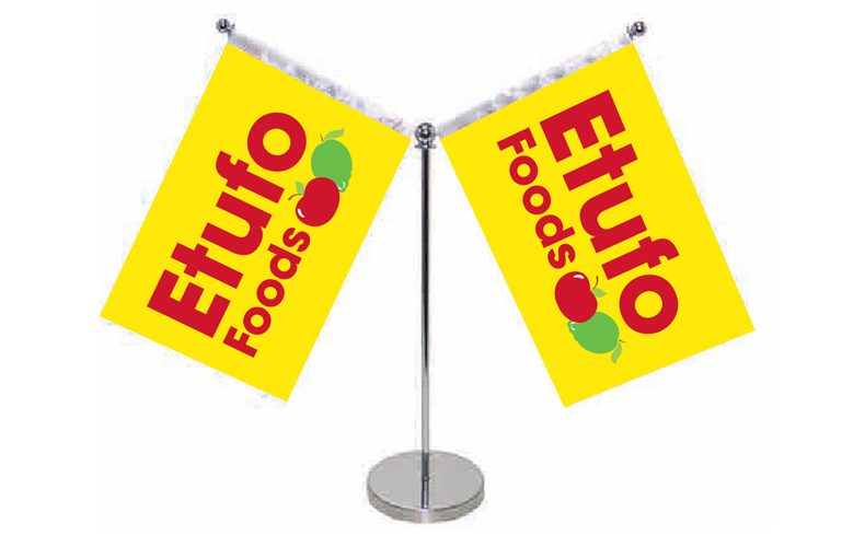 DOUBLE ANGLED TABLE TOP FLAG DOUBLE ANGLED TABLE TOP FLAG